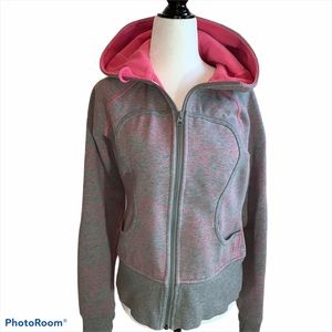 Lululemon Grey Scuba Hoodie Pink Floral 8